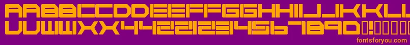 Cyborg ffy Font – Orange Fonts on Purple Background