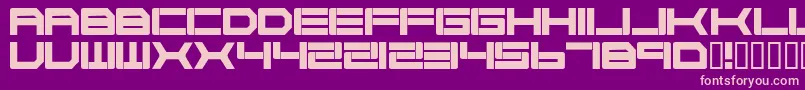 Cyborg ffy Font – Pink Fonts on Purple Background