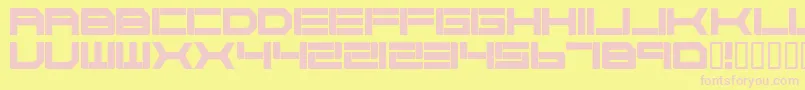 Cyborg ffy Font – Pink Fonts on Yellow Background