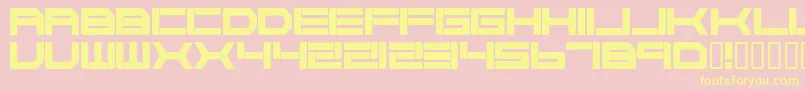 Police Cyborg ffy – polices jaunes sur fond rose