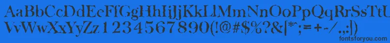 BaskervillerandomMediumRegular Font – Black Fonts on Blue Background