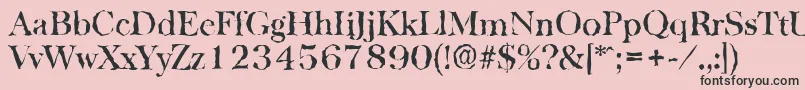 BaskervillerandomMediumRegular Font – Black Fonts on Pink Background