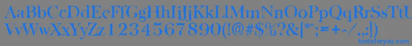 BaskervillerandomMediumRegular Font – Blue Fonts on Gray Background