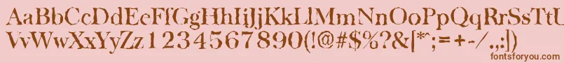 BaskervillerandomMediumRegular Font – Brown Fonts on Pink Background