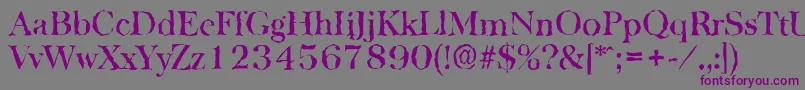 BaskervillerandomMediumRegular Font – Purple Fonts on Gray Background
