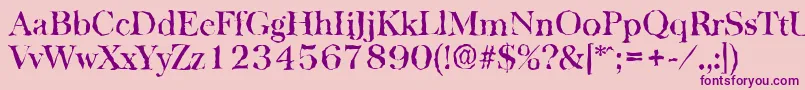 BaskervillerandomMediumRegular Font – Purple Fonts on Pink Background