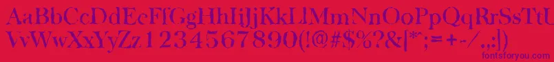 BaskervillerandomMediumRegular Font – Purple Fonts on Red Background