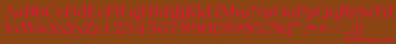 BaskervillerandomMediumRegular Font – Red Fonts on Brown Background