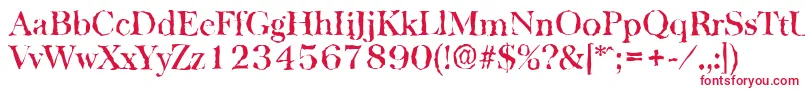 フォントBaskervillerandomMediumRegular – 赤い文字