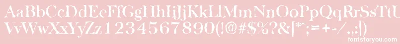 BaskervillerandomMediumRegular Font – White Fonts on Pink Background