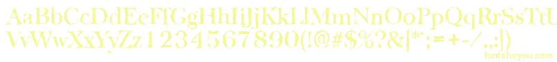 BaskervillerandomMediumRegular Font – Yellow Fonts on White Background