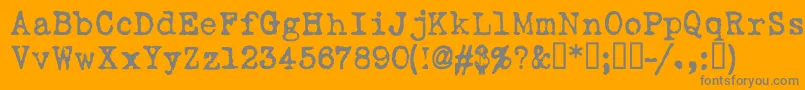LoveLettertw Font – Gray Fonts on Orange Background