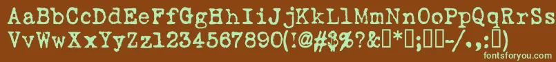 Шрифт LoveLettertw – зелёные шрифты на коричневом фоне