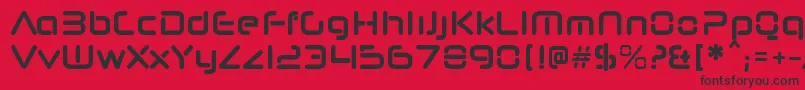 NeuropolnovacdBold Font – Black Fonts on Red Background