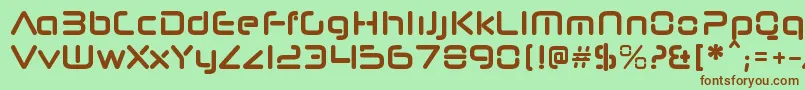 NeuropolnovacdBold Font – Brown Fonts on Green Background