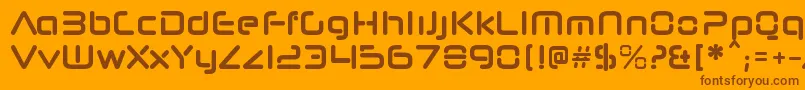 NeuropolnovacdBold Font – Brown Fonts on Orange Background