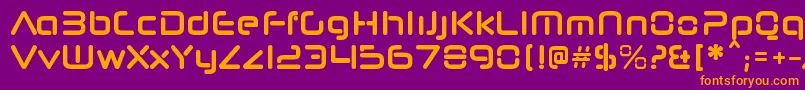 NeuropolnovacdBold Font – Orange Fonts on Purple Background