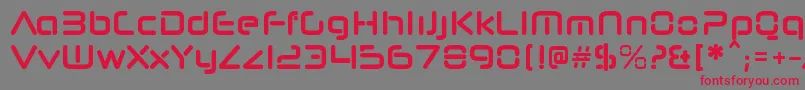 NeuropolnovacdBold Font – Red Fonts on Gray Background