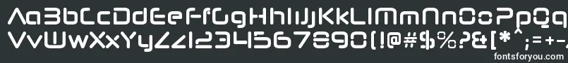 フォントNeuropolnovacdBold – 黒い背景に白い文字