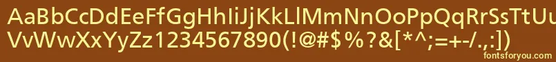 Czcionka AgForeignerRomanMedium – żółte czcionki na brązowym tle