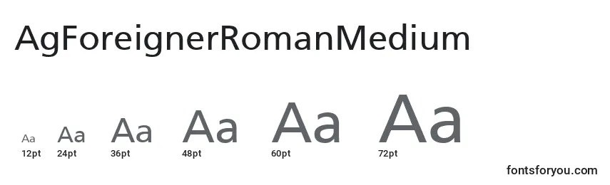 AgForeignerRomanMedium Font Sizes