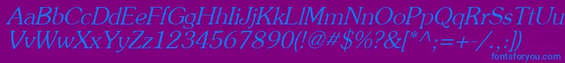 Agpo Font – Blue Fonts on Purple Background