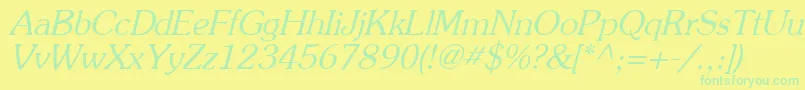 Agpo Font – Green Fonts on Yellow Background