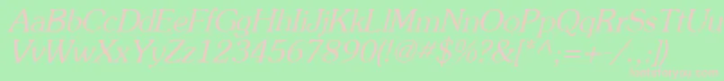 Agpo Font – Pink Fonts on Green Background