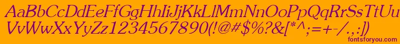 Agpo Font – Purple Fonts on Orange Background