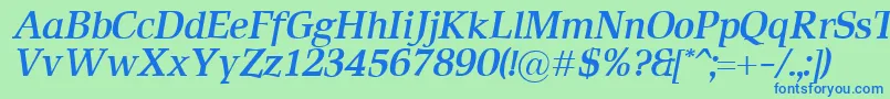 fuente RustikaBolditalic – Fuentes Azules Sobre Fondo Verde