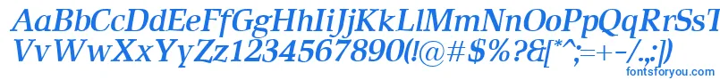 RustikaBolditalic-Schriftart – Blaue Schriften