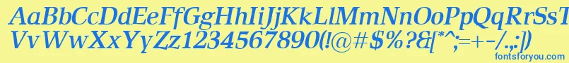 fuente RustikaBolditalic – Fuentes Azules Sobre Fondo Amarillo