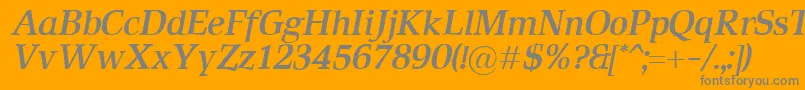 RustikaBolditalic Font – Gray Fonts on Orange Background