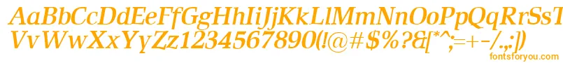 RustikaBolditalic Font – Orange Fonts on White Background