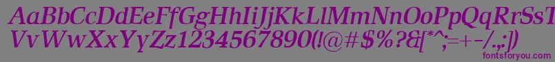 RustikaBolditalic Font – Purple Fonts on Gray Background