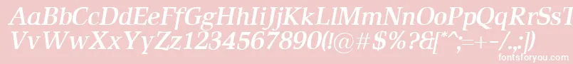 RustikaBolditalic Font – White Fonts on Pink Background