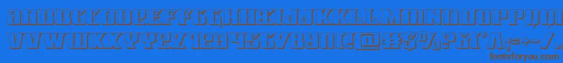 Lifeforce3D-fontti – ruskeat fontit sinisellä taustalla