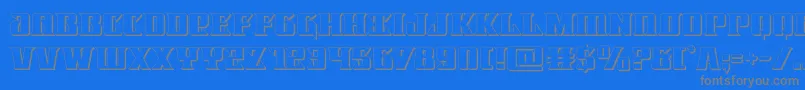 Lifeforce3D-fontti – harmaat kirjasimet sinisellä taustalla
