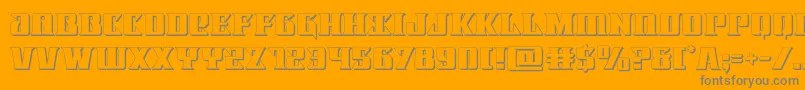 Lifeforce3D Font – Gray Fonts on Orange Background