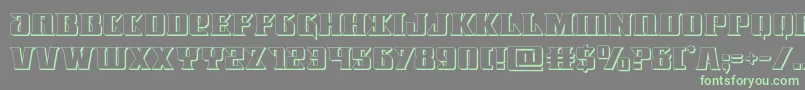 Lifeforce3D Font – Green Fonts on Gray Background