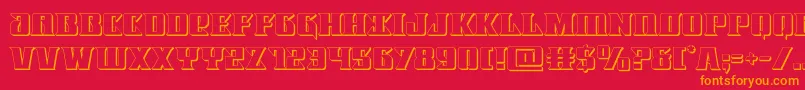 Lifeforce3D Font – Orange Fonts on Red Background