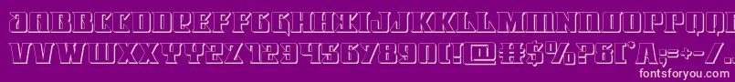 Lifeforce3D Font – Pink Fonts on Purple Background