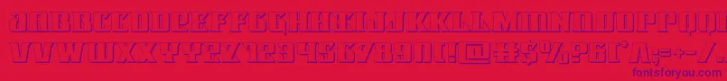Lifeforce3D Font – Purple Fonts on Red Background