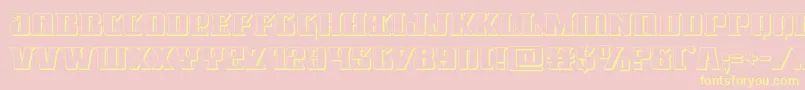 Шрифт Lifeforce3D – жёлтые шрифты на розовом фоне