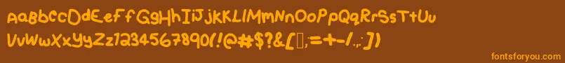 ThoseDays Font – Orange Fonts on Brown Background