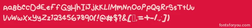 Fonte ThoseDays – fontes rosa em um fundo vermelho