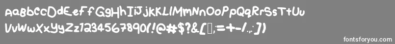 Fonte ThoseDays – fontes brancas em um fundo cinza