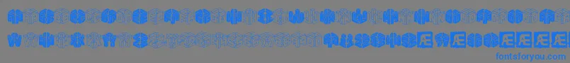 3DLetBrk-Schriftart – Blaue Schriften auf grauem Hintergrund