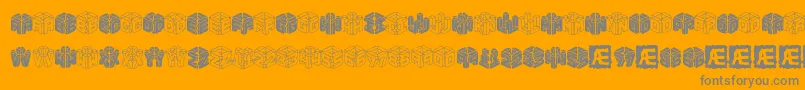 3DLetBrk Font – Gray Fonts on Orange Background