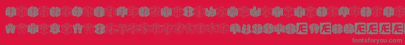 3DLetBrk-Schriftart – Graue Schriften auf rotem Hintergrund